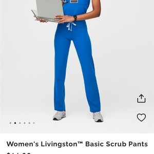 Figs Royal Blue Livingston Basic Scrub Bottoms XL